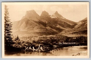 RPPC Mt Mountain 3 Three Sisters BC Postcard - C11 - Picture 1 of 2