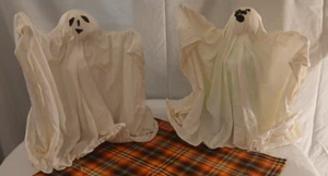 Vintage Ghost Figurines Halloween Handmade Set Of 2 - Bild 1 von 14