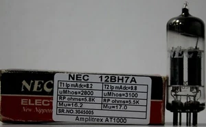 NOS NIB 12BH7A NEC New in Original Box Amplitrex Tested - Picture 1 of 8