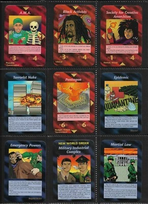 Todos os 200 UL Conjunto Comum 1995 ILLUMINATI INWO Jogo de Cartas Nova Ordem Mundial NUKE - Imagem 1 de 4