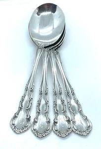 Old Atlanta By Wallace Sterling Silver Cream Soup Spoon 5 7/8" Set of 4 - S Mono - Picture 1 of 3