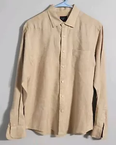 UNTUCKit Ashton WR 100% lino camicia uomo M bottoni tasca marrone 40879 media - Foto 1 di 12