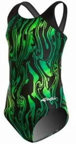 Traje de baño DOLFIN para mujer con estampado aerodinámico HP espalda de una pieza niñas 24 NUEVO con etiquetas $84 Foto 1 de 4