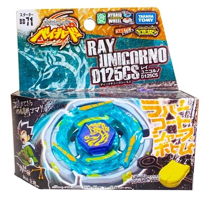 Takara Tomy Ray Unicorno Striker D125CS Metal Beyblade BB-71 Foto 1 de 3