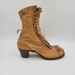Antique Victorian or Edwardian Leather Button up Womens Boots - Picture 1 of 12