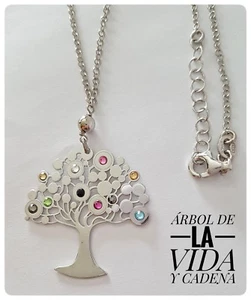 ARBOL DE LA VIDA PLATA DE LEY 925 ml CON CADENA DE PLATA,TREE OF LIFE SILVER - Imagen 1 de 5