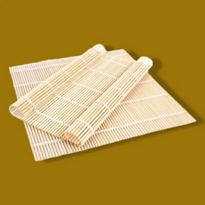 2-Pack Bamboo Sushi Rolling Mat, Sushi Maker Kit (9.5" x 9.6") - Picture 1 of 5