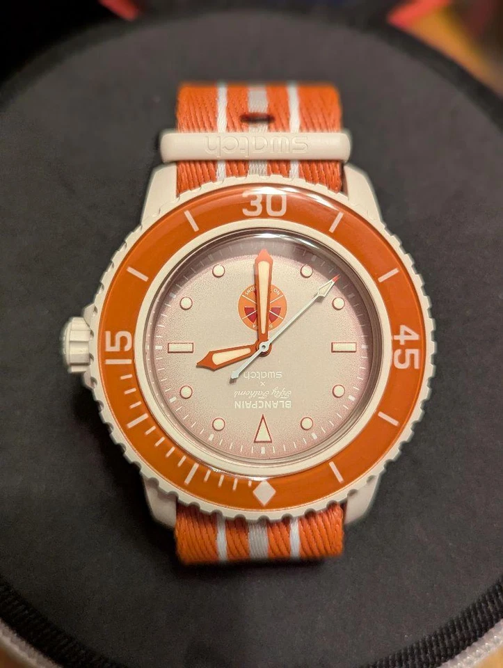 Blancpain Swatch x Blancpain SO35N100 Fifty Fathoms Arctic Men's Wristwatches