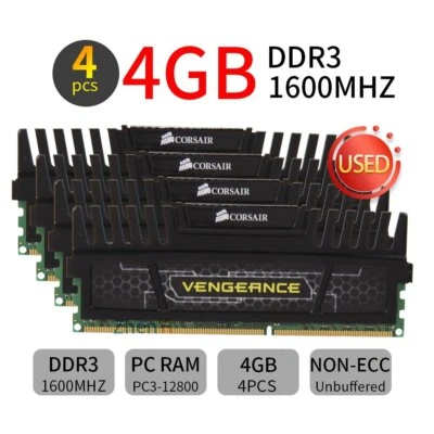 16GB Kit 8GB Kit Corsair Vengeance CMZ8GX3M2A1600C9 DDR3 CL9 1600MHz Memory LOT - Image 1 of 4