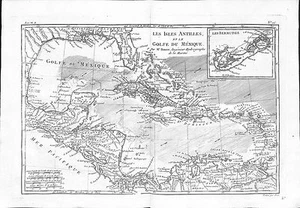 Antique maps, Bonne, Les isles Antilles et le Golfe du Mexique - Picture 1 of 1