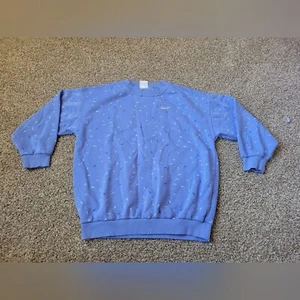 Nike Blue Crewneck Pullover with Soft Fleece Texture - Picture 1 of 12