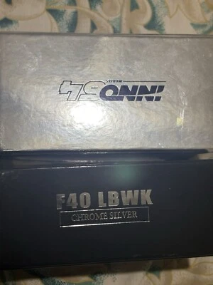 FERRARI F40 LBWK LIBERTY WALK CINÉTICO CROMADO MODELO DE CARRO FUNDIDO EM ESCALA 1/64 POR TOP ART - Imagem 1 de 2