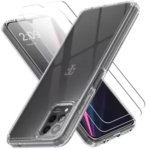Estuche transparente de gel flexible CBUS + 2X protector de pantalla de vidrio para T-Mobile Revvl 6 Pro 5G - Imagen 1 de 9