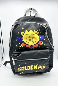 Dolce & Gabbana Golden Pig of the Year Black School Backpack - Picture 1 of 4