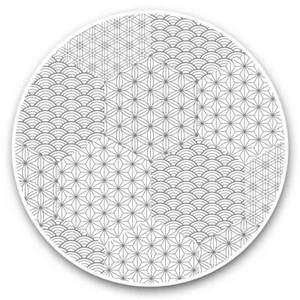 2 x Vinyl Stickers 20cm (bw) - Golden Japanese Oriental Pattern #43074 - Photo 1/8