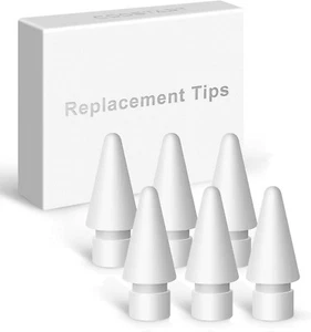 6 Pack Tips Replacement for Apple Pencil 1st Gen 2nd Gen Pen iPad Pro - Picture 1 of 6