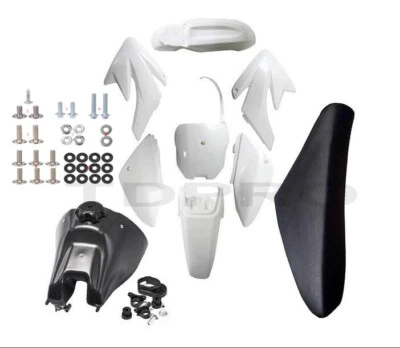 Plastics Fender Kit & Fuel Tank & Seat & Bolt for Honda CRF70 XR70 Dirt Pit bike - Image 1 of 4