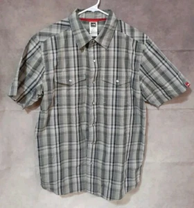 The North Face Hemd Herren mittelgrau kariert Kurzarm Knopfleiste Baumwollmischung - Bild 1 von 5
