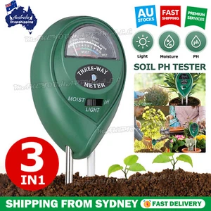 3 in 1 Soil PH Tester Water Moisture Test Meter Kit For Garden Plant Testing AU - Picture 1 of 9