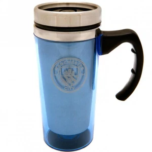 Taza de viaje manejada por el Manchester City FC regalo de Navidad y cumpleaños ideas para fanáticos - Imagen 1 de 3