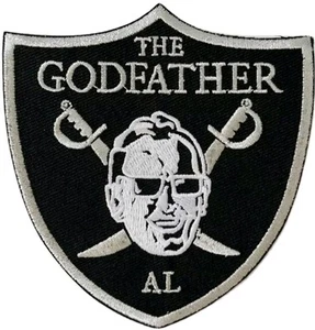 Al Davis The Godfather Oakland Raiders embroidered Iron on patch - Picture 1 of 1