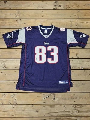 Camiseta deportiva para hombre Reebok Onfield New England Patriots #83 impresa Wes Welker talla 2XL Foto 1 de 4
