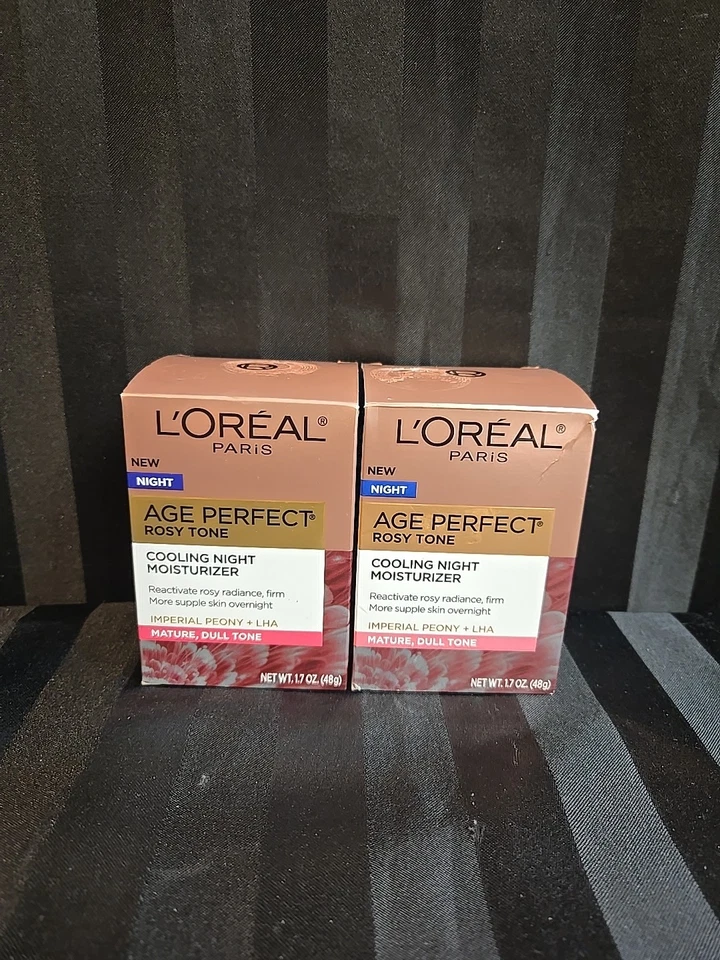 3 X L'Oréal Paris Age Rosy Tone Cooling Night Moisturizer 1.7 fl oz