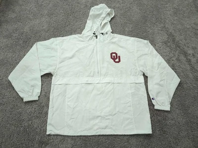 Cortavientos Oklahoma Sooners para hombre L con capucha NCAA Champion blanco ligero Foto 1 de 4