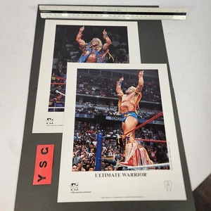 (2) WWF Ultimate Warrior foto promo 8x10 originale 1996 WWE wrestling con licenza - Foto 1 di 15