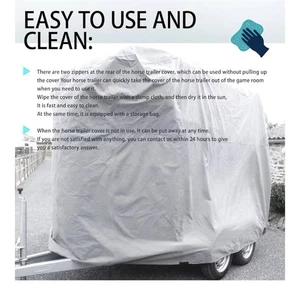Horse Trailer Cover, Pull Horse Trailer Cover, 420D Oxford L18 x W8 x H10ft - Picture 1 of 5