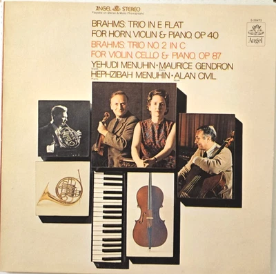 BRHAMS- TWO TRIOS-  Menuhin/Menuhin/Gendron/Civil   Angel S 36472 - Image 1 of 4