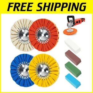 Aluminium Metall Polierscheiben Kit - 8" Durchmesser, 5/8" Dorn - Bild 1 von 9