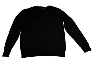 Marc Anthony Sweater Mens 2XL Black V Neck Cotton Cashmere Blend Pullover - Picture 1 of 9