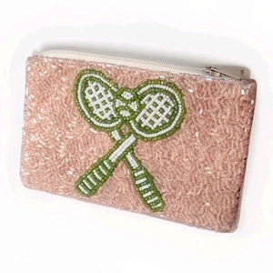 Monedero Tenis 3x5" Moyna Cuentas Rosa y Verde Cremallera - Imagen 1 de 12