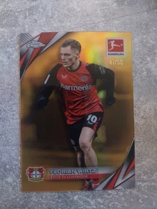 2024-25 Topps Chrome Bundesliga Florian Wirtz /50 Leverkusen Gold - Bild 1 von 1