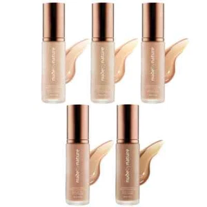 Nude by Nature Luminous Sheer Liquid Foundation W1 Rose Beige 30ml - Picture 1 of 1