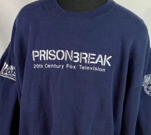 Vintage Prison Break Promo Sweatshirt bestickt Rundhalsausschnitt Fuchs Chicago marineblau 3XL - Bild 1 von 8