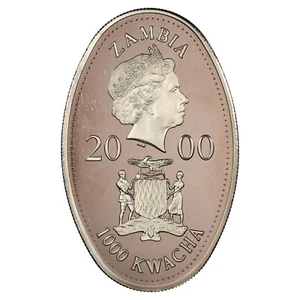 Zambie 1000 Kwacha 2000 Capitaine Cook Série 1000 ans d'exploration cupronickel - Picture 1 of 3