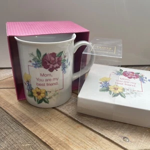 Porcelain Coffee Tea Cup + Gift Box New w/Tag “Mom You Are My Best Friend”. - Picture 1 of 7