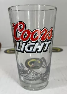 Coors Light Beer Pint Glass with Grey Rocky Mountains 5.75" Tall - Picture 1 of 8