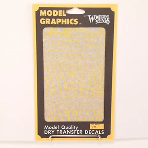 Railroad Lettering Roman Yellow Woodland Scenics MG705 Dry Transfer Decals NOS - Picture 1 of 6