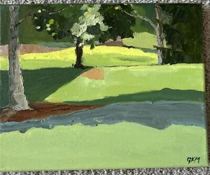 Original signiertes Ölgemälde Landschaft 8x10 moderner Realismus - Bild 1 von 5