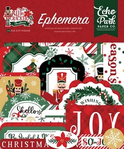Paquete de piezas de cartulina troquelada efímera ECHO papel CASCANUECES NAVIDAD Echo Park - Imagen 1 de 3