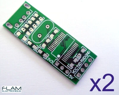Lot de 2 plaques PCB USB / RS232 TTL PL2303- 2x converter module board PCB plate - Photo 1/3