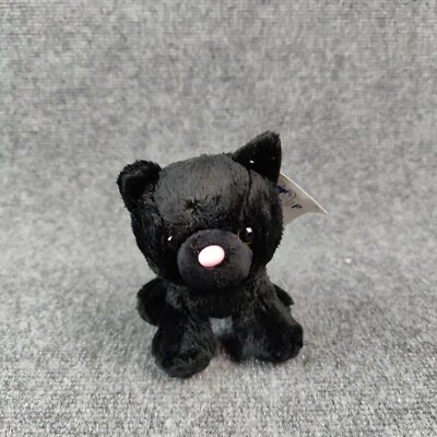 Build A Bear PROMISE Pets Black Kitty Cat Plush Pink Nose Stuffed Animal New - Image 1 of 4
