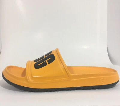 Men’s Ugg Wilcox Slide Size 10 Yellow Black Logo 1108042 Sandal - Image 1 of 4