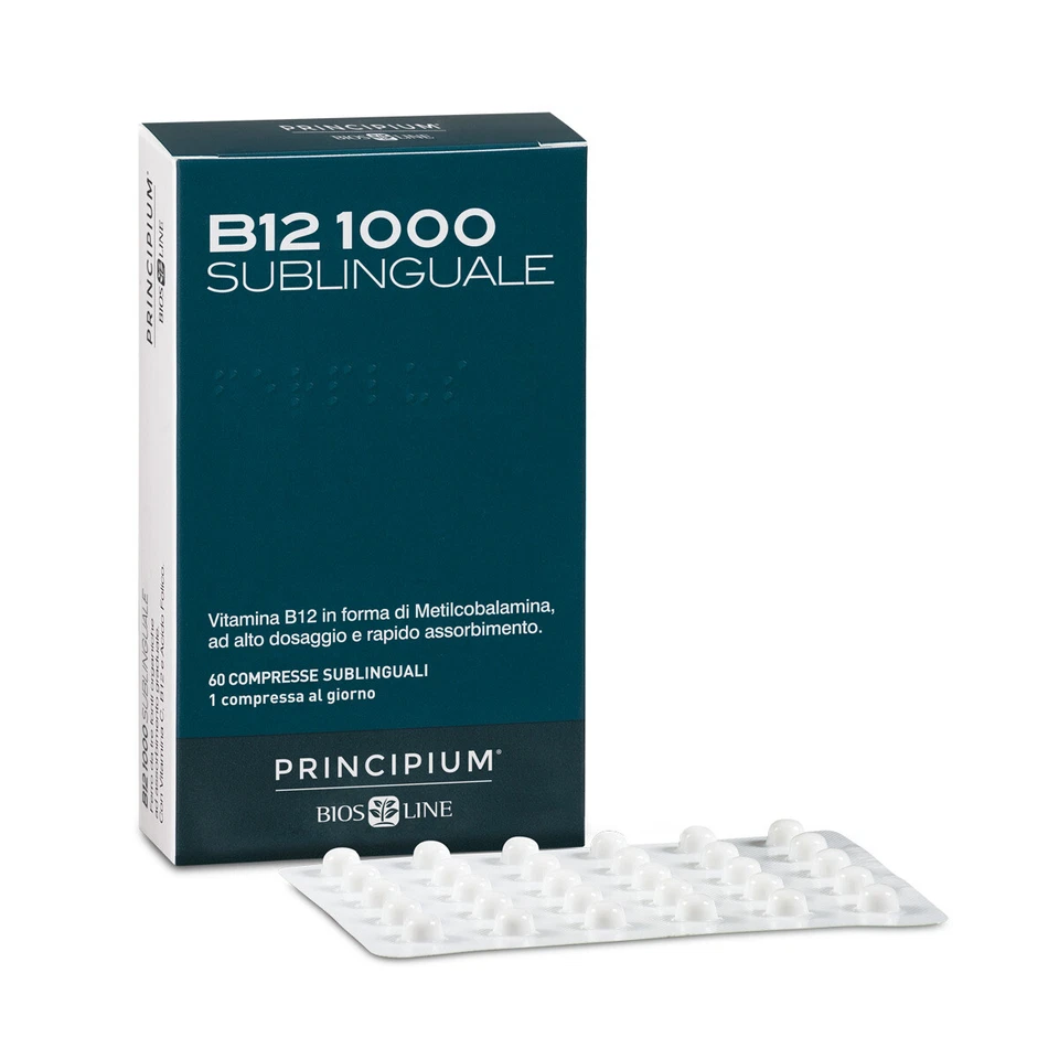 BIOS LINE BIOSLINE B12 1000 SUBLINGUALE 60 COMPRESSE -PRINCIPIUM - INTEGRAT. VITAMINA B12