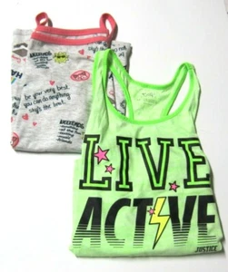 Justice Girls Sleeveless Tops Size 14 Lot of 2 - Picture 1 of 7