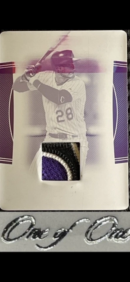 1/1 2020 Nolan Arenado Superfractor PrintingPlate GU 3 Color Jsy Natl Treasures - Image 1 of 4