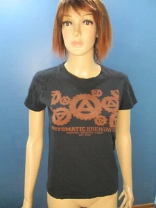 M schwarzes AUTOMATIC BREWING CO Gear T-Shirt - AMERICAN APPAREL - NORMALE HÖHEN CA - Bild 1 von 8